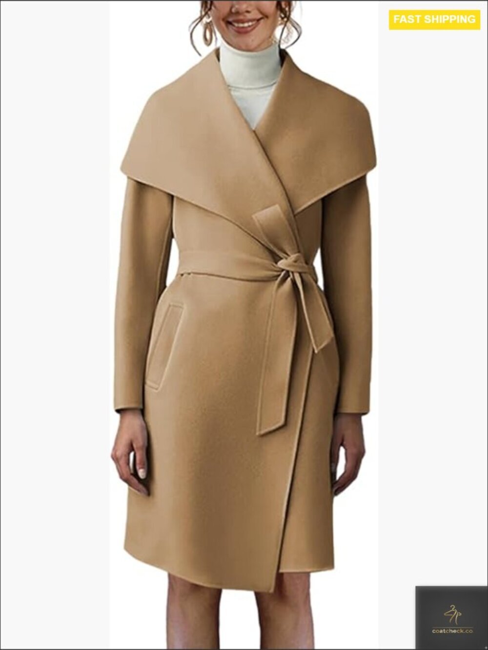 Classic Trench Coat Elegant Lapel Collar Belted Oversized Chic Fall Winter